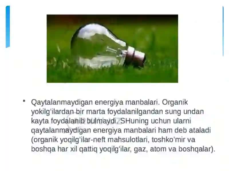 Muqobil Energiya Manbalari Tabiatdan Foydalanishning Geoekologik Asoslari 4