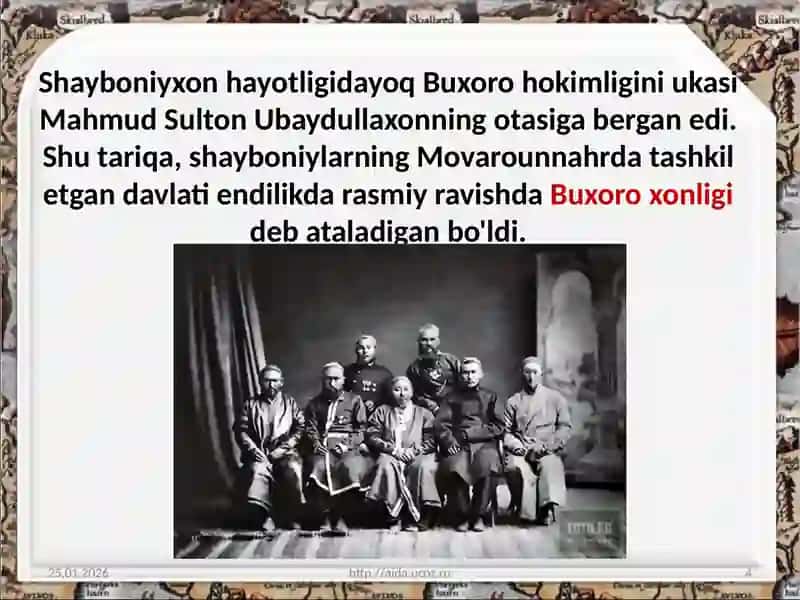 Buxoro xonligi Xonlikning tashkil topishi 4