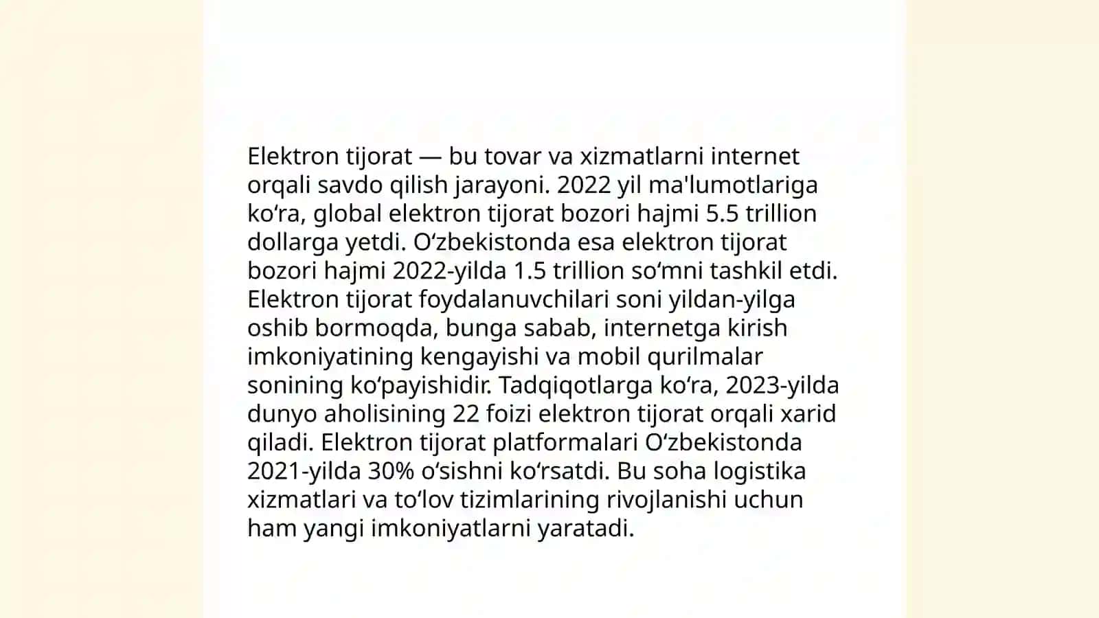 Elektron biznes va elektron tijorat farqi 4