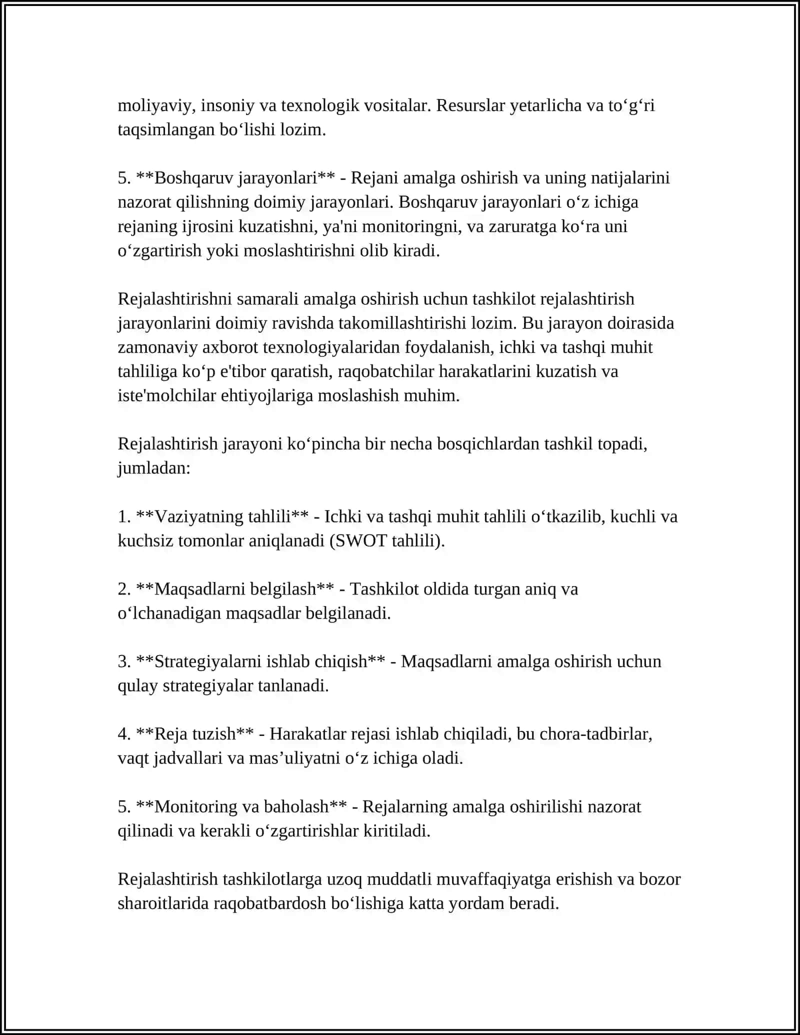REJALASHTIRISH VA UNING TURLARI 4