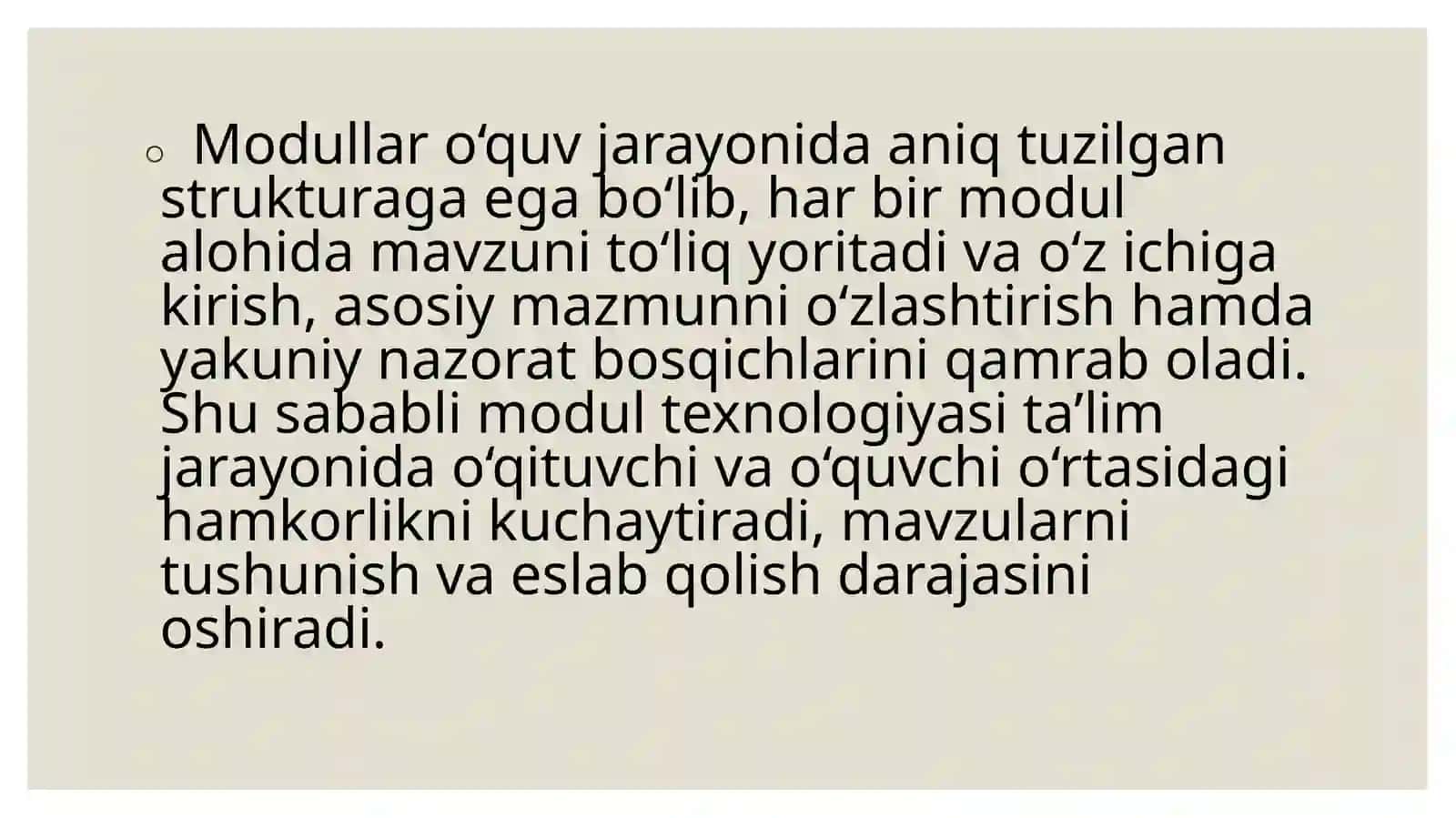 Modullar va ularning tuzilishi 4