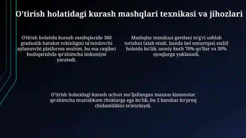O'tirgan holda Kurash 4