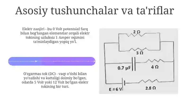 O'zgarmas tok zanjirlari 4