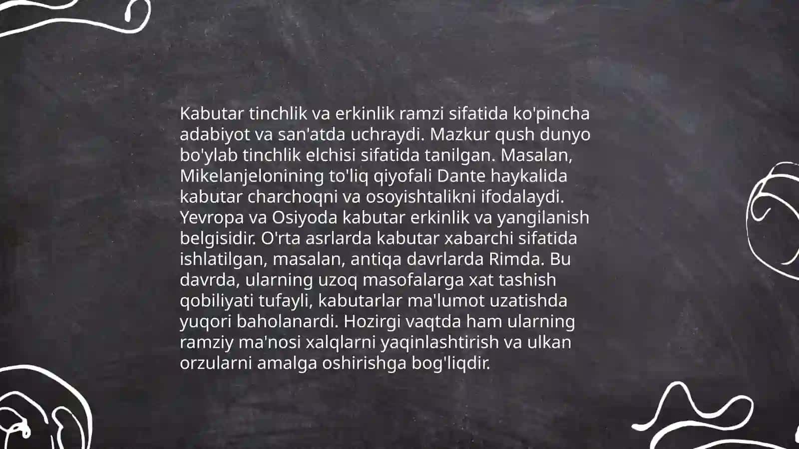 "Sher bilan durroj", "Kabutar", "Non isi" hikoyalarning tahlili 4