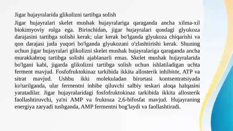Jigar GLIKOLIZ VA GLIKONEOGENEZ 4