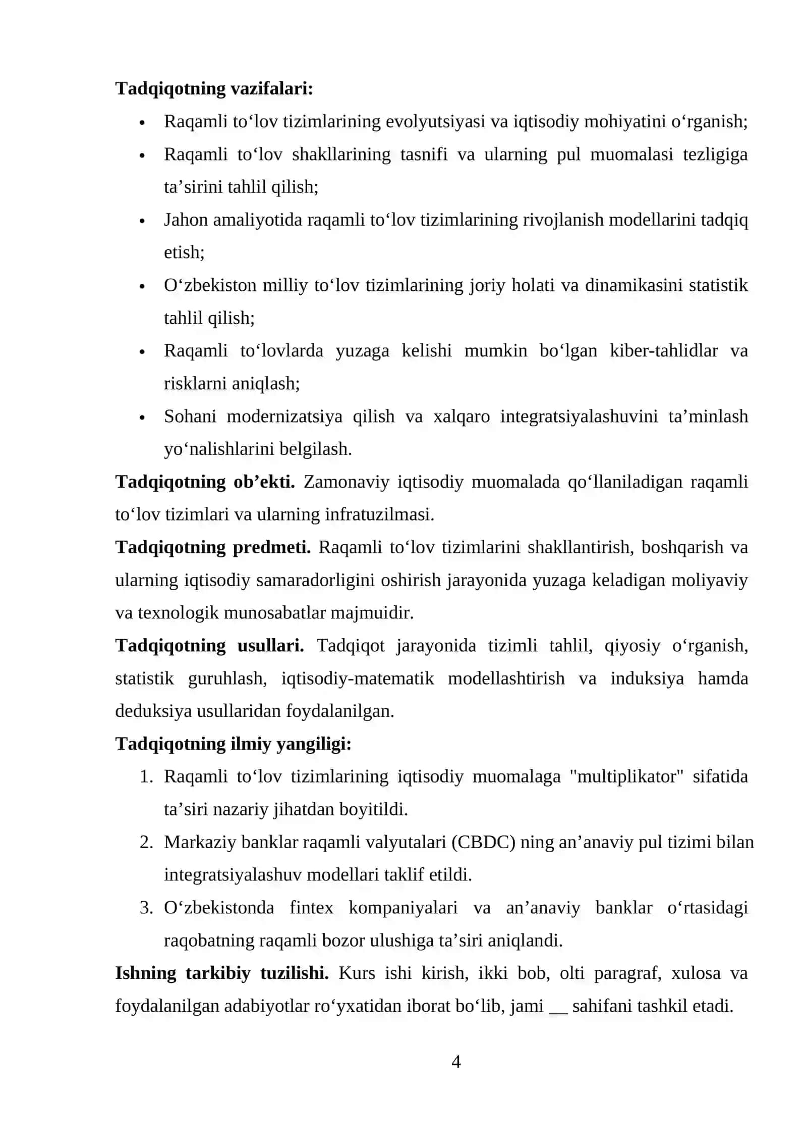 Raqamli to’lov tizimlari va ularning iqtisodiy muomaladagi roli 4