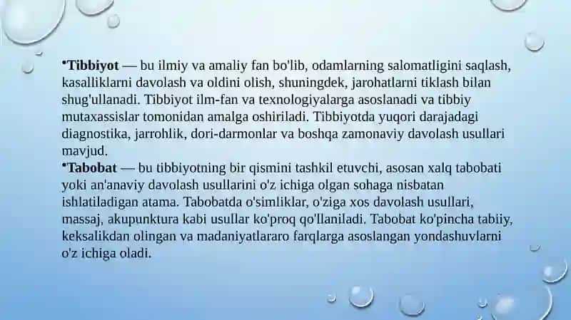 San’atning Tibbiyotdagi roli 4