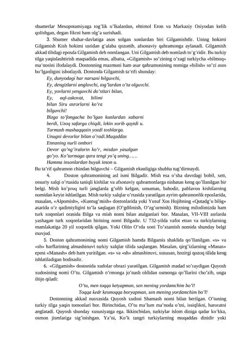Qadimgi Sharq adabiyoti 4