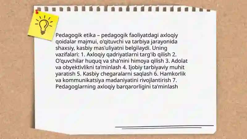Pedagogik takt va pedagogik etika 4