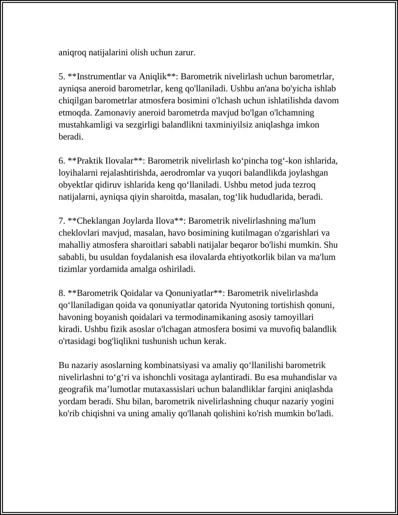 BAROMETRIK NIVELIRLASH 4