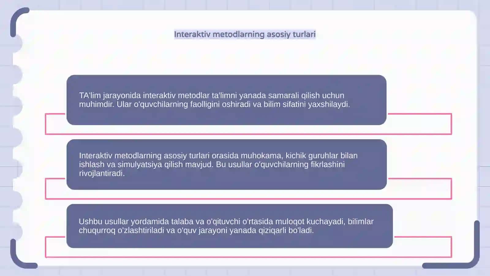 Ta'lim jarayonida interaktiv metodlarning ahamiyati 4
