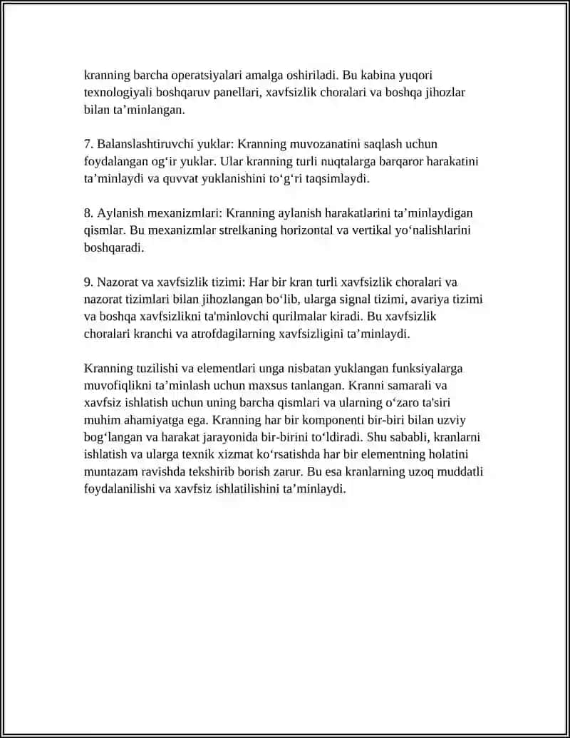 215-MASHINIST KRANI ISHINI TADQIQ QILISH 4