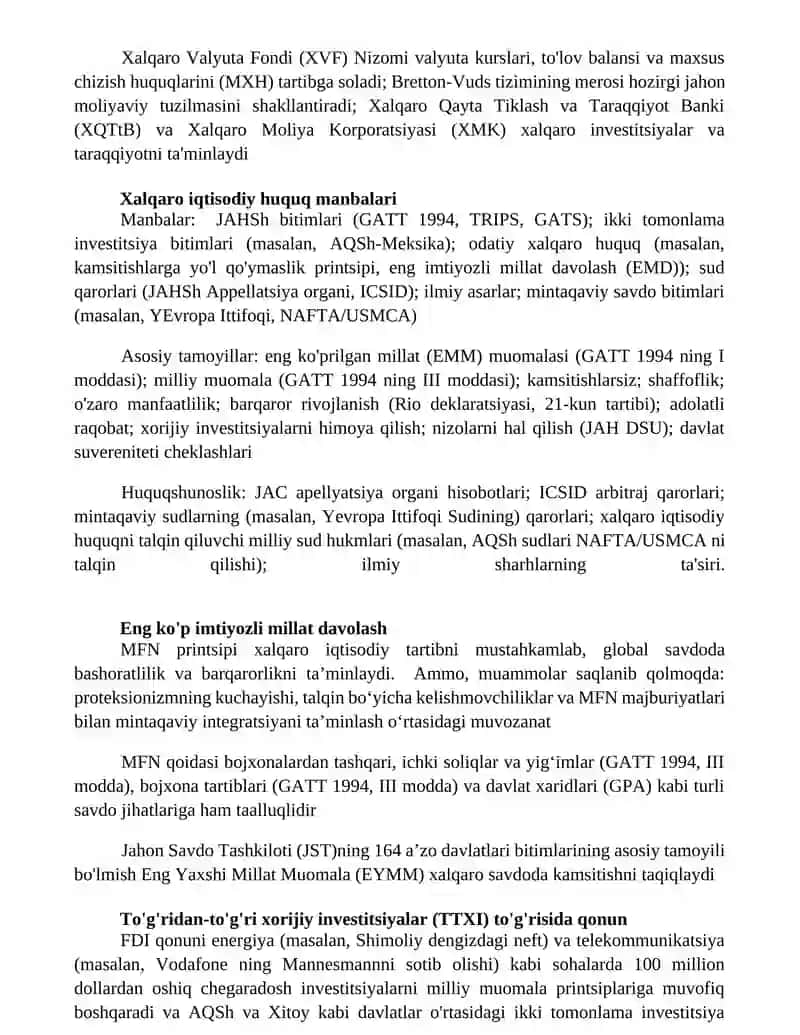 Xalqaro iqtisodiy huquq tamoyillari 4
