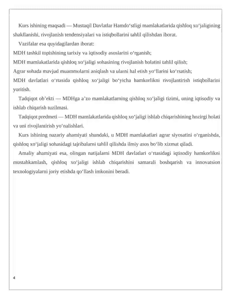 Mustaqil davlatlar hamdo‘stligi davlatlari qishloq xo‘jaligi 4