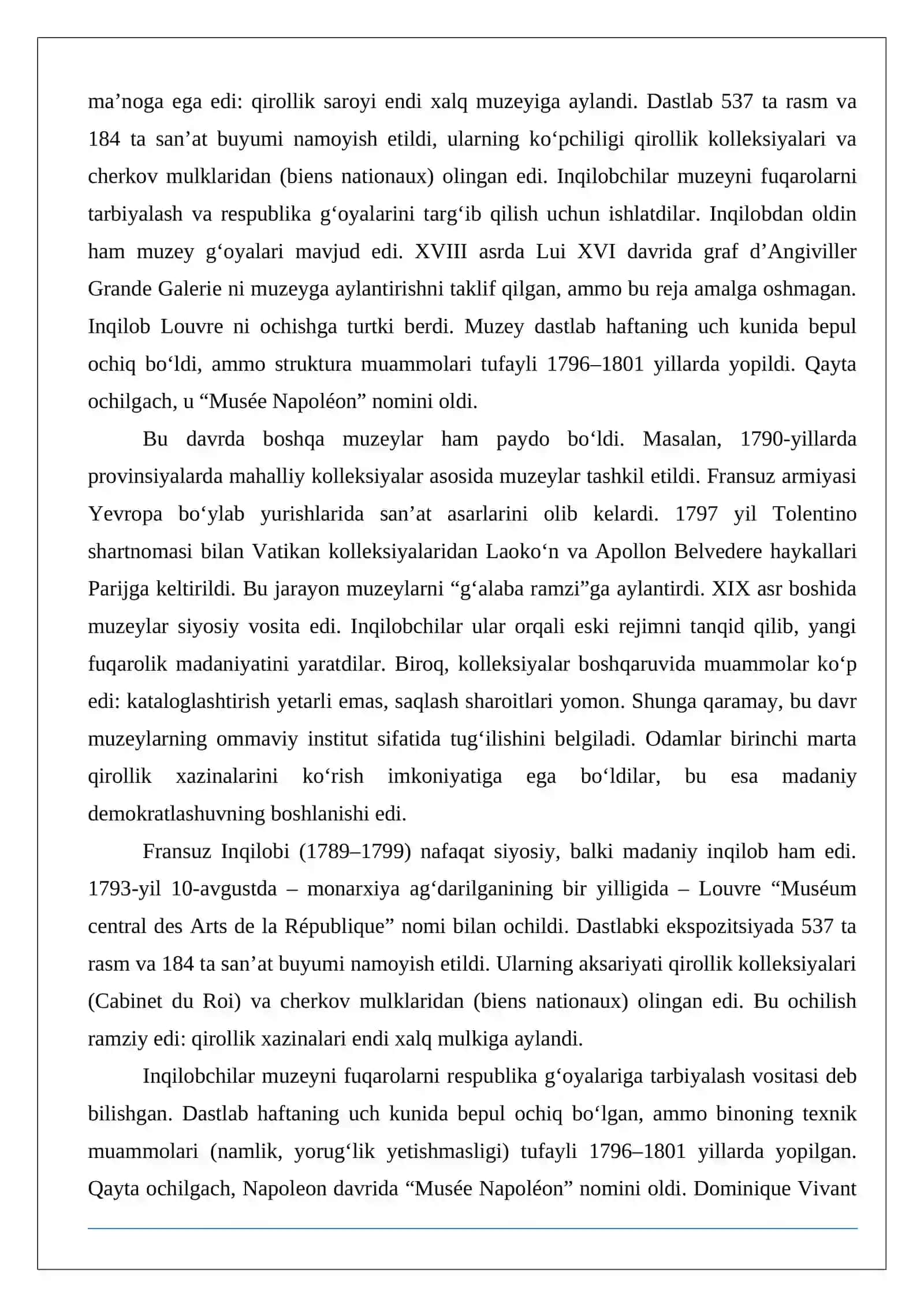 XIX Asrda fransiya muzeylari taraqqiyoti 4