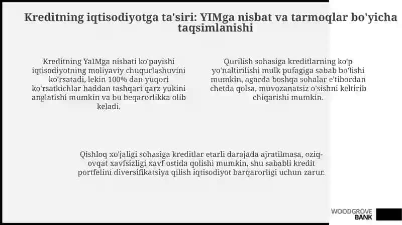 Kredit hajmi va dinamikasini statistik jihatdan o'rganish 4