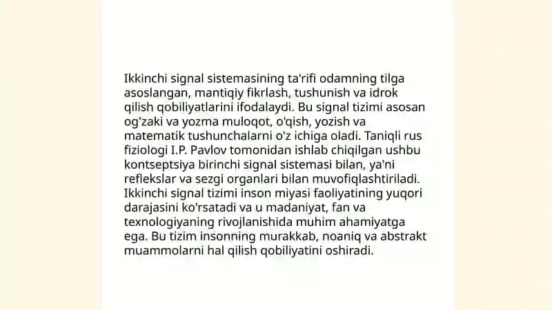 Birinchi va ikkinchi signal sestemasi 4