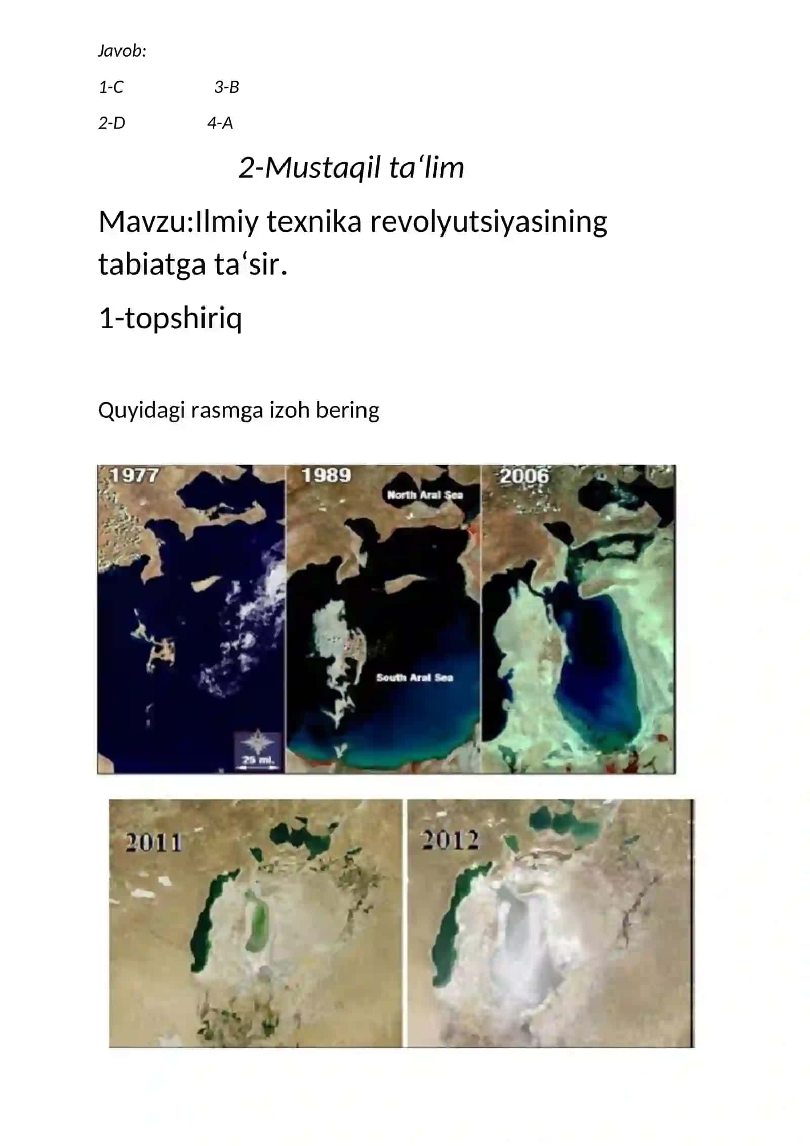 EKOLOGIK MADANIYAT VA BARQAROR TARAQQIYOT ASOSLARI FANIDAN MUSTAQIL TA’LIM MASHG‘ULOTLARI1 4