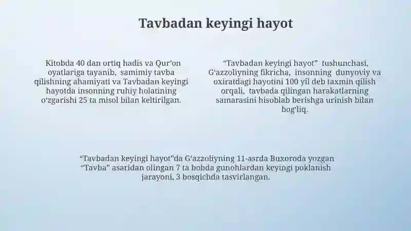 Tavba asari asosida "Din va axloq" 4