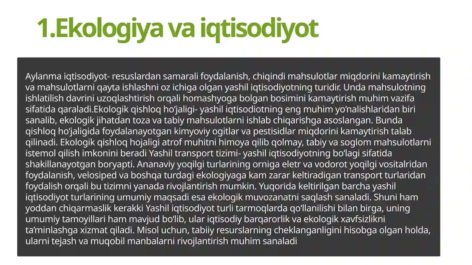 Barqaror rivojlanish va yashil iqtisodiyot 4