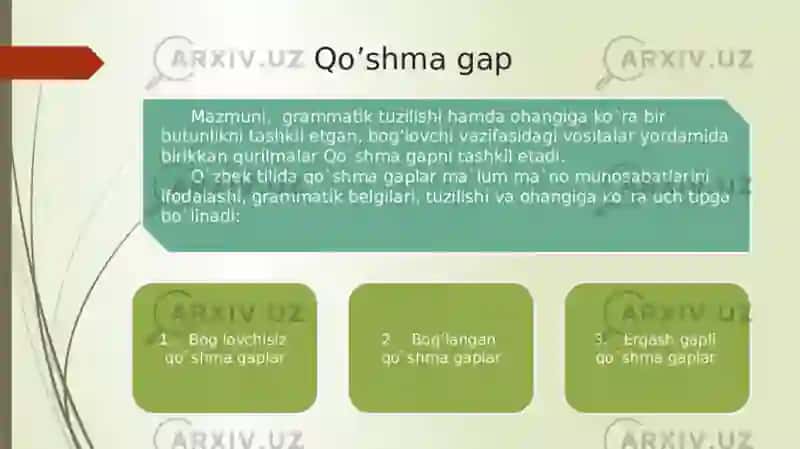 Mutanosib tarkibli qo’shma gaplar 4