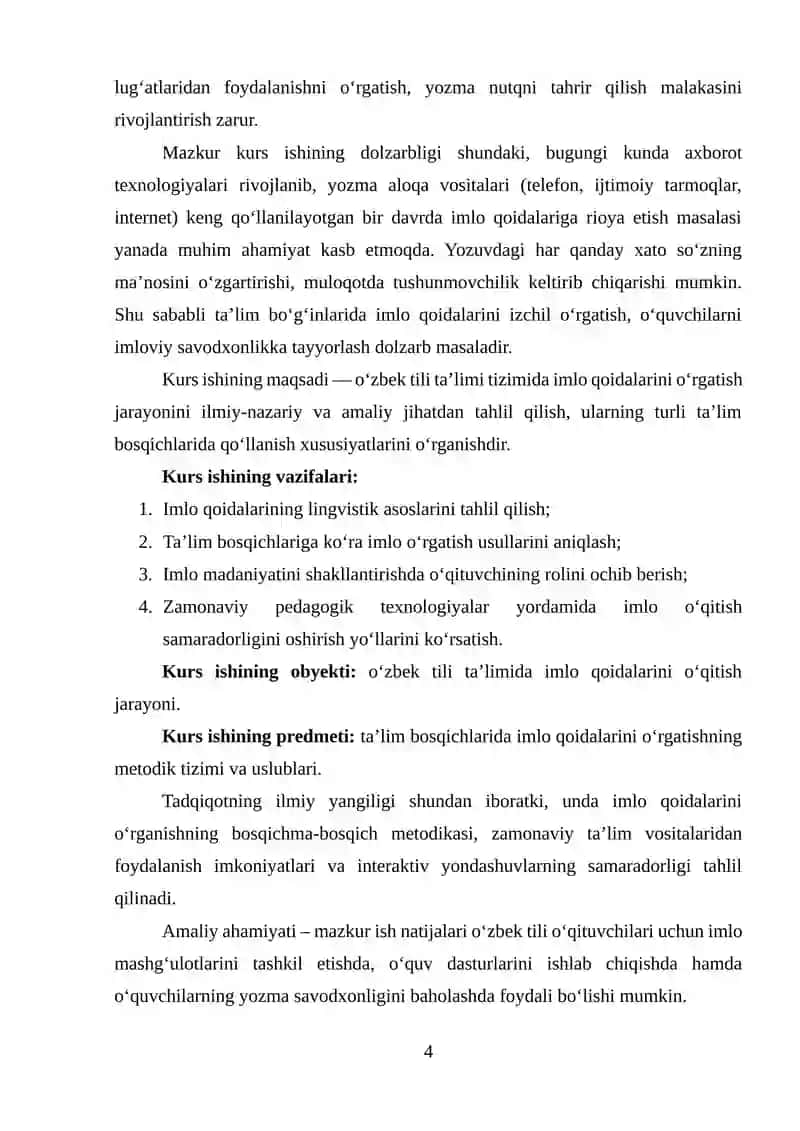 Ta’lim bo‘g‘inlarida imlo qoidalarining berilishi 4