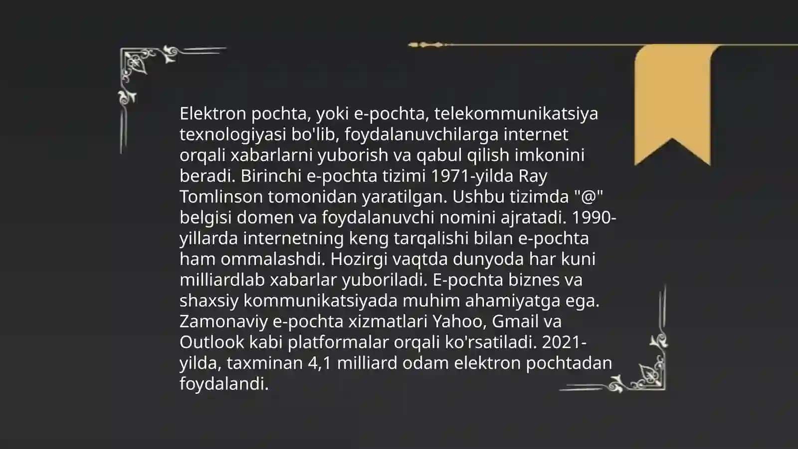 Internet tarmog'i va elektron pochta 4