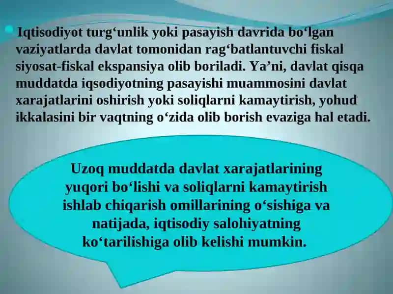 BYUDJET-SOLIQ SEKTORINING MAKROIQTISODIY TAHLILI 4
