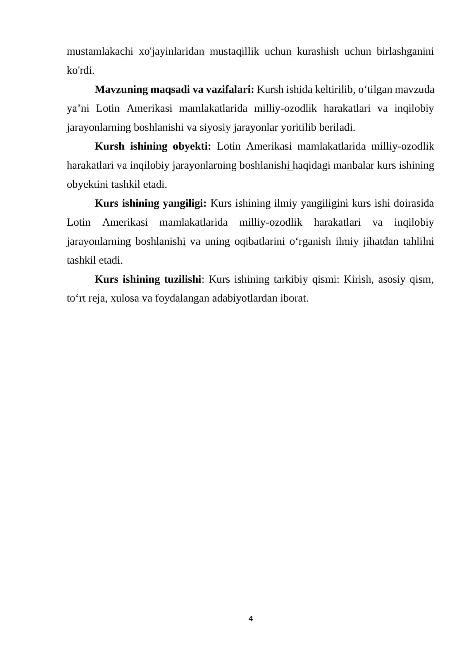Lotin Amerikasi mamlakatlarida milliy-ozodlik harakatlari va inqilobiy jarayonlarning boshlanishi 4
