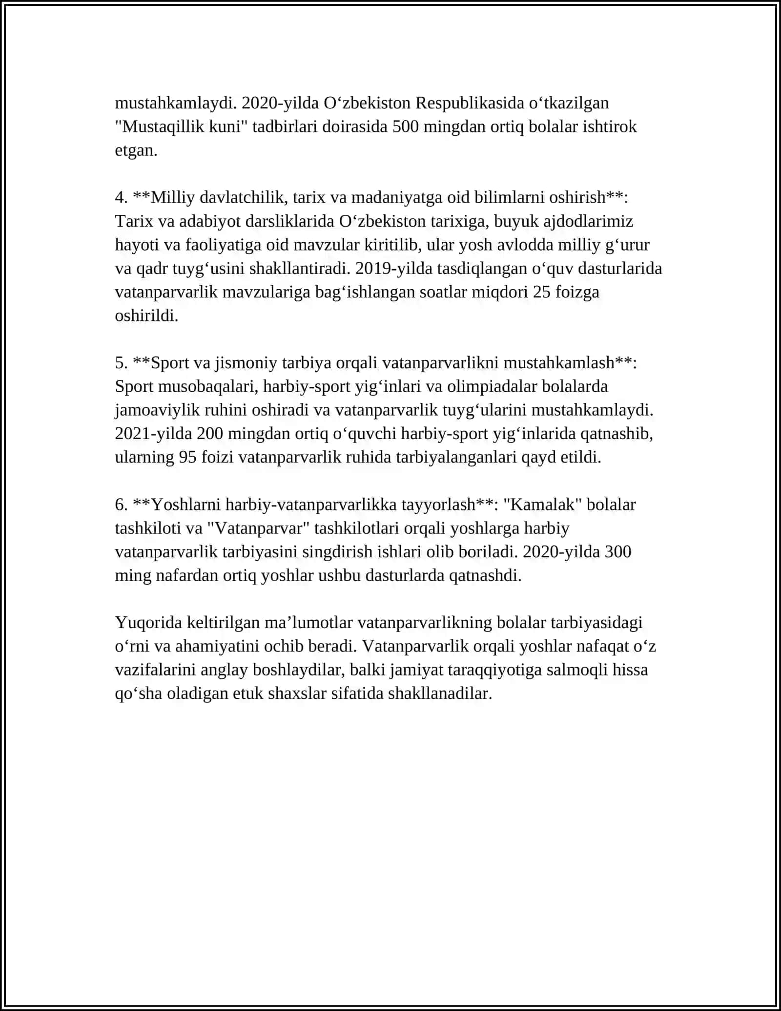 OILADA BOLALARNI VATANPARVARLIK RUHIDA TARBIYALASH 4