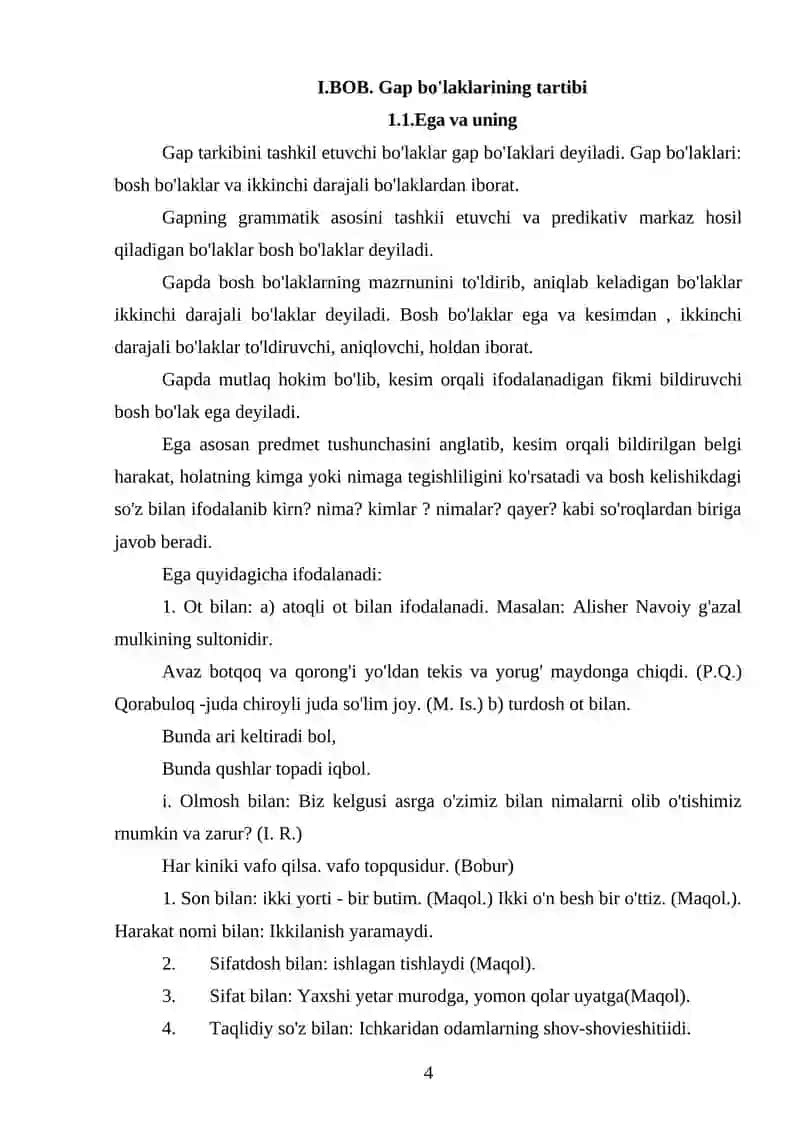 Gap bo'laklarining tartibi. Inversiya. Shavkat Rahmon she'riyati. 4
