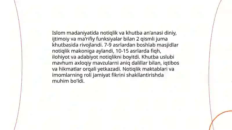 Sharqda notiqlik san'atining rivojlarnish 4