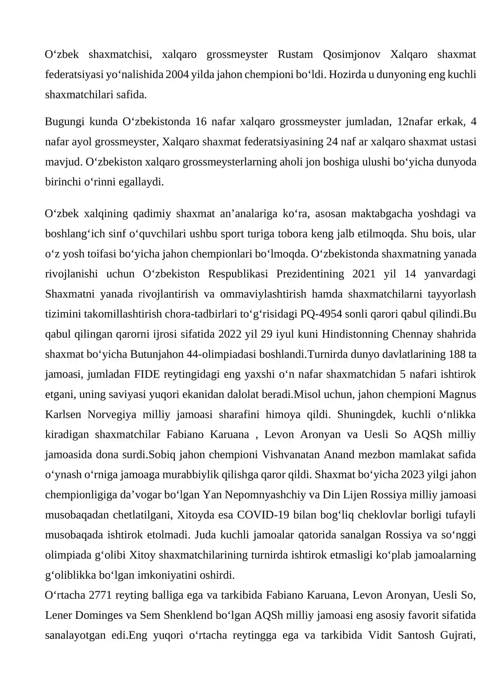 Shaxmat va shashka sport turini kelib chiqishi va rivojlanishi 4