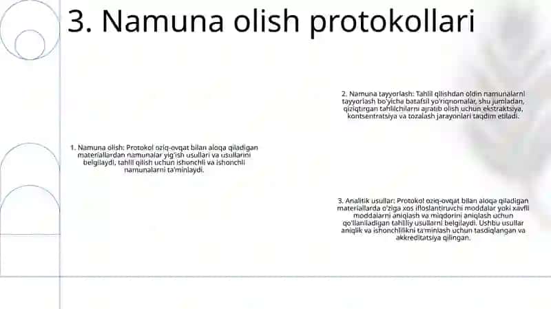 Oziq-Ovqat Bilan Kontraktda BoʻLadigan Materiallarning Gigienik Ekspertizasi 4