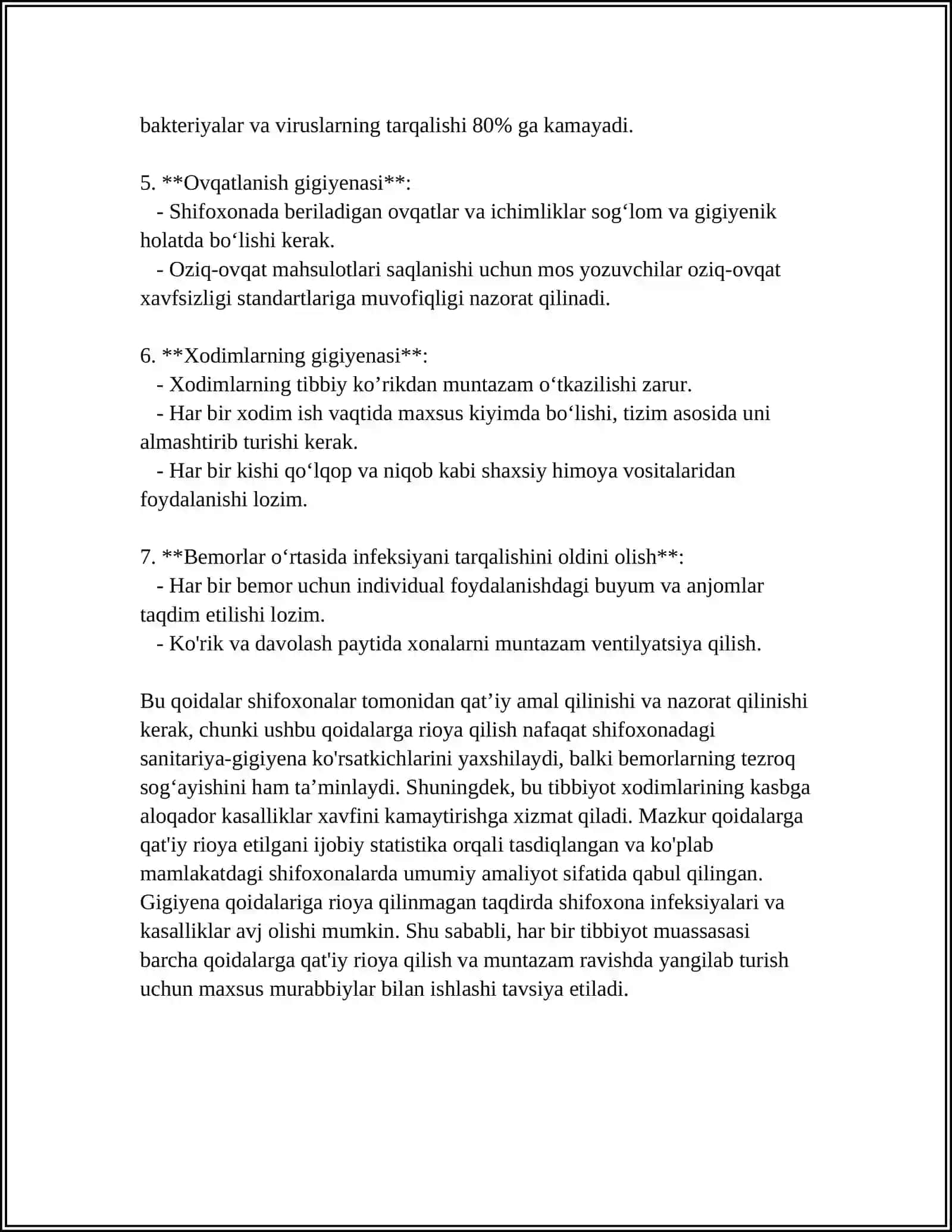 SHIFOXONA ICHKI INFEKSIYASINI OLDINI OLISH 4