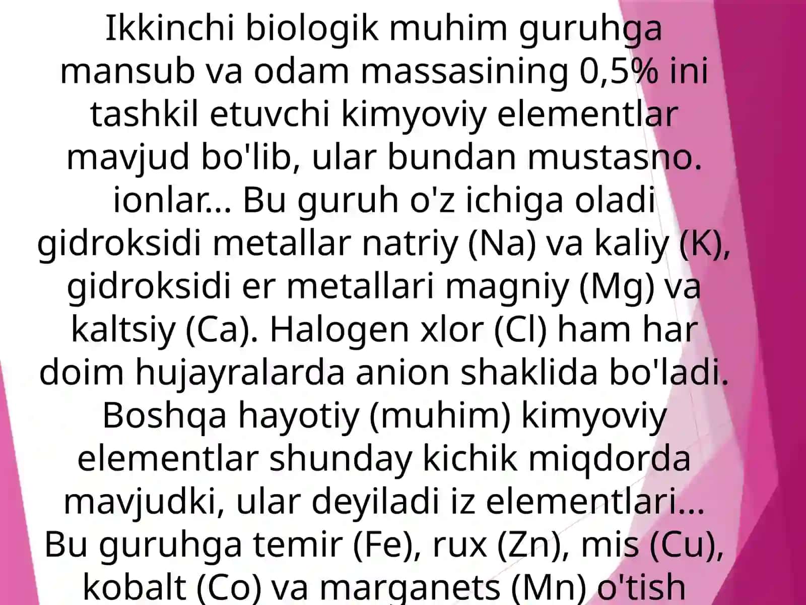 BIOGEN ELEMENTLAR KONSENTRATSIYASI OʻZGARISHI BILAN KELIB CHIQADIGAN KASSALIKLAR 4