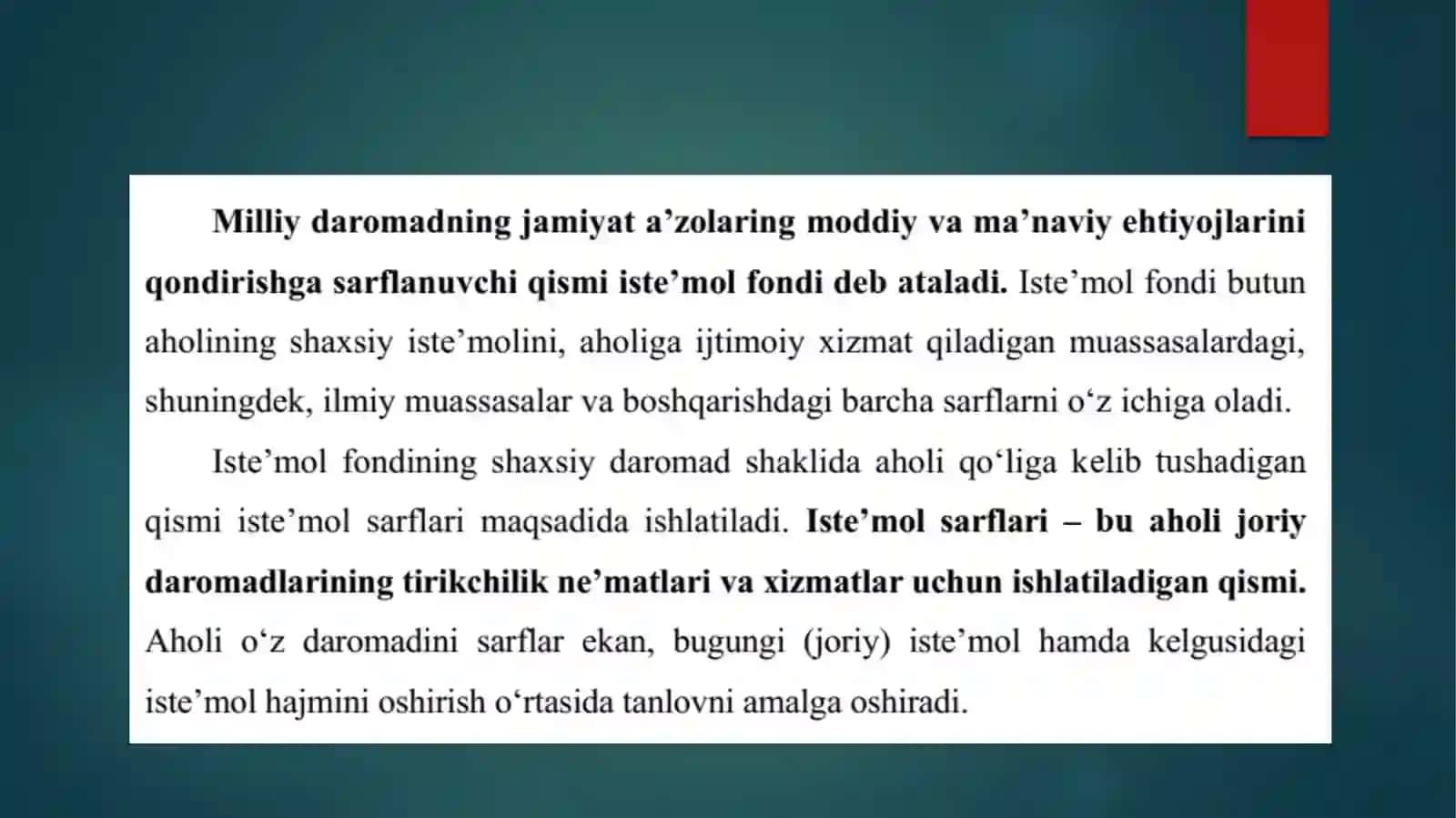 ISTE’MOL, JAMG‘ARMA VA INVESTITSIYA NAZARIYALARI 4