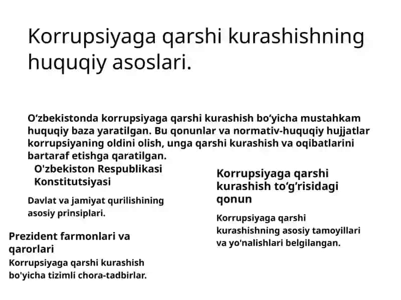 Oʻzbekistonda korrupsiyaga qarshi kurashish mexanizmlari 4