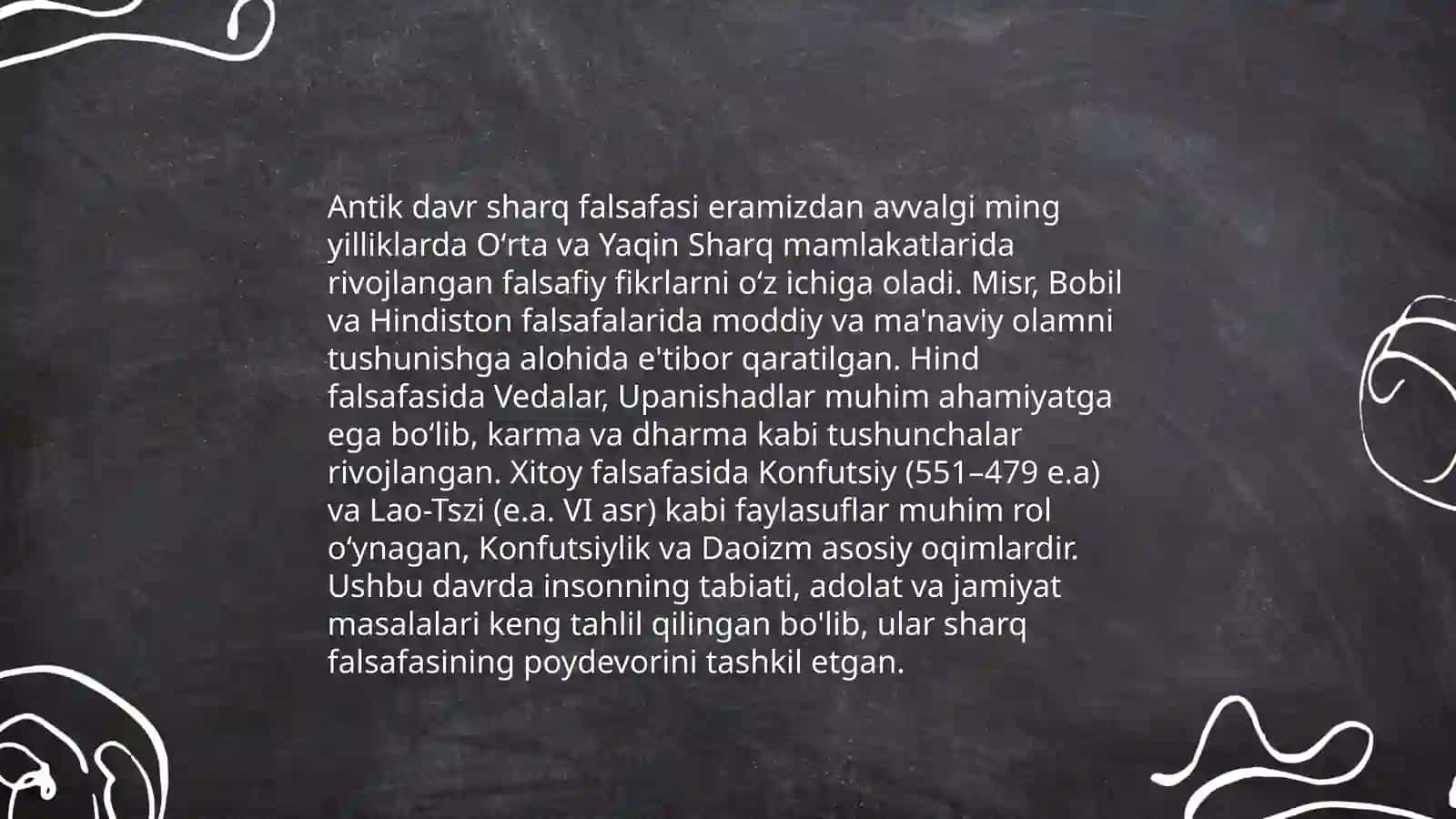 Falsafiy tafakkur bosqichlari. Sharq falsafasi 4