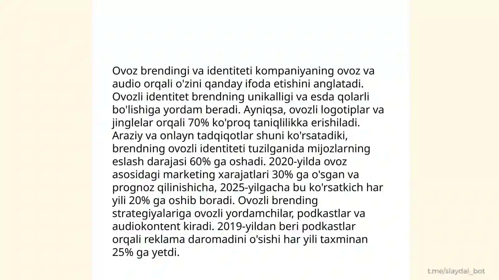 Ovozli reklama strategiyalari 4