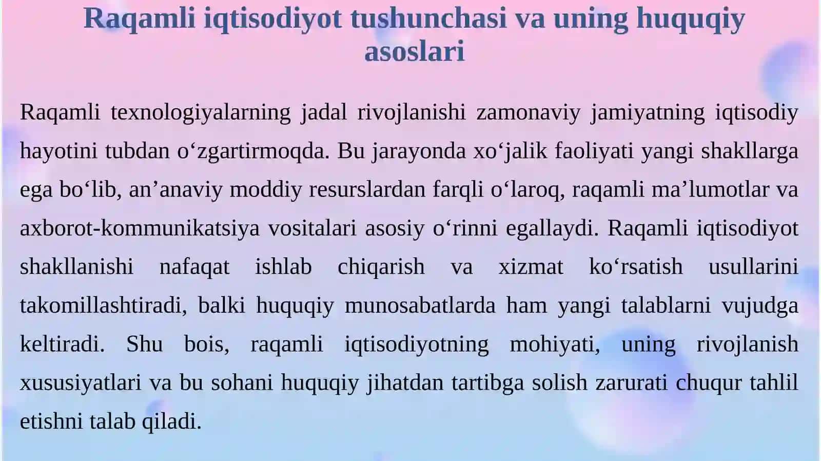 Raqamli iqtisodiyotning huquqiy tartibga solishning iyera rixikusullari 4