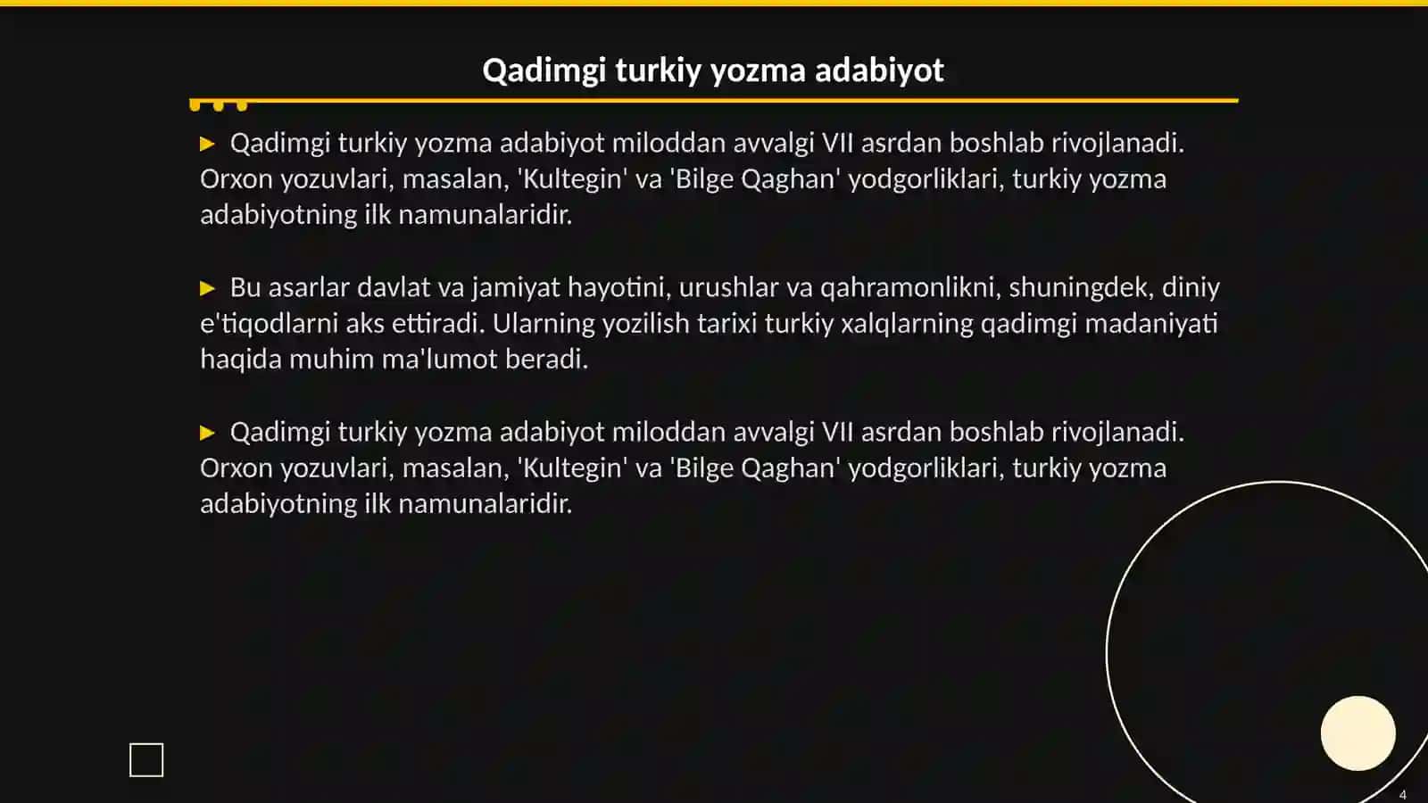 Islomga qadar yaratilgan turkiy adabiyot 4