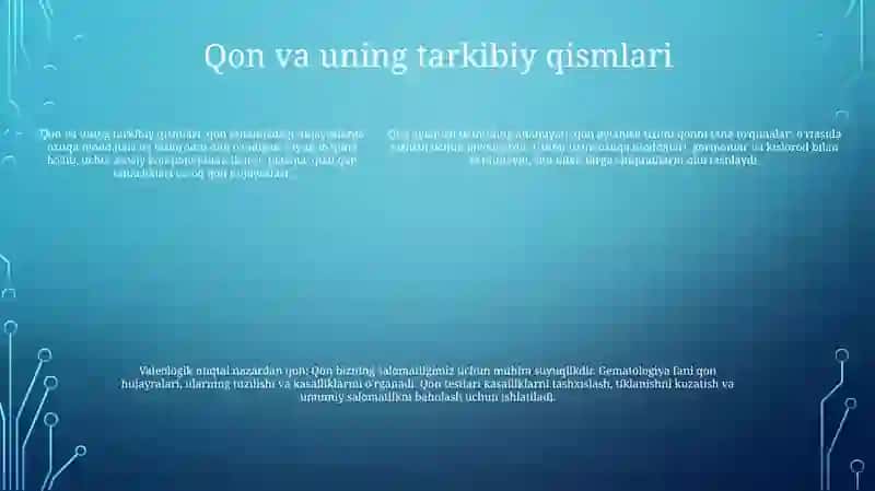 Qon Va Qon Aylanish Tizimini Valeologik Ahamiyati 4