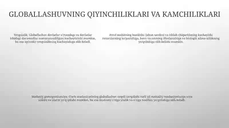 Globallashuv, Globalistika Va Barqaror Taraqqiyot Jarayonlarining Mohiyati. 4