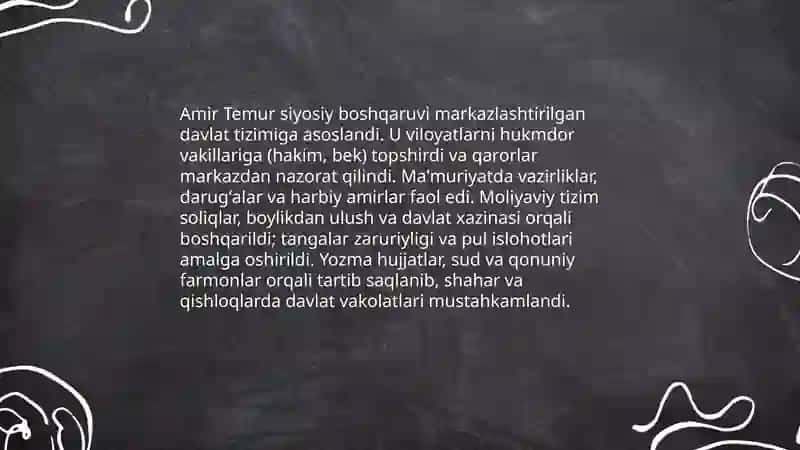 Amir Temur - Buyuk davlat arbobi 4