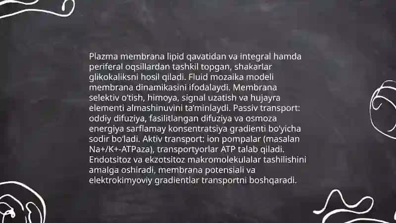 Hujayra biologiyasi 4