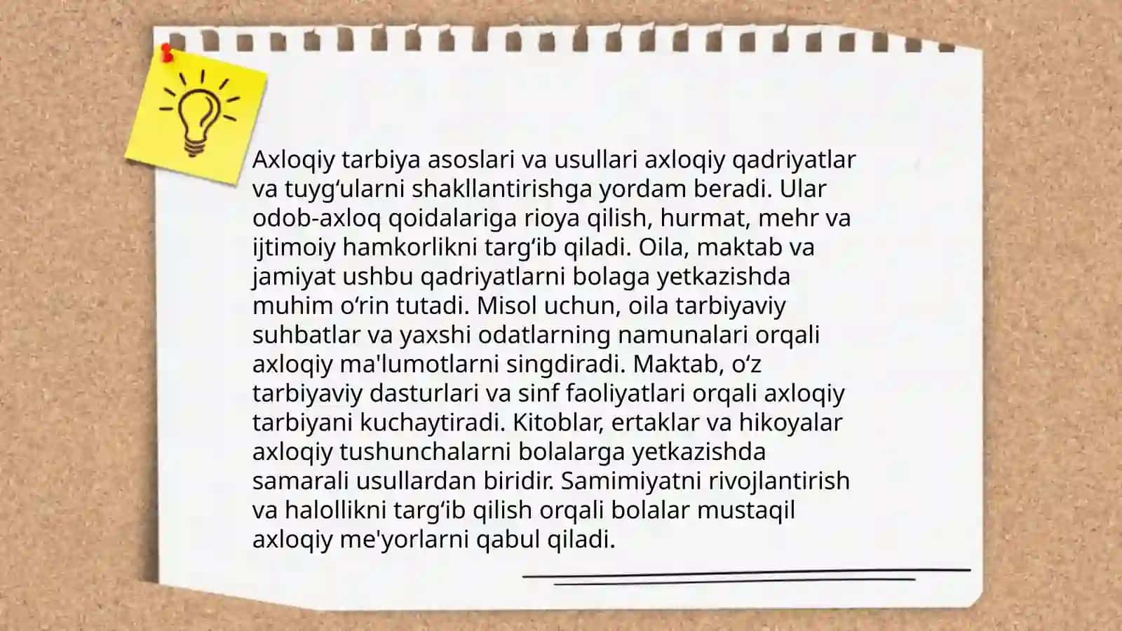 Ma'naviy - Axloqiy tarbiya, ekologik va estetik tarbiya 4