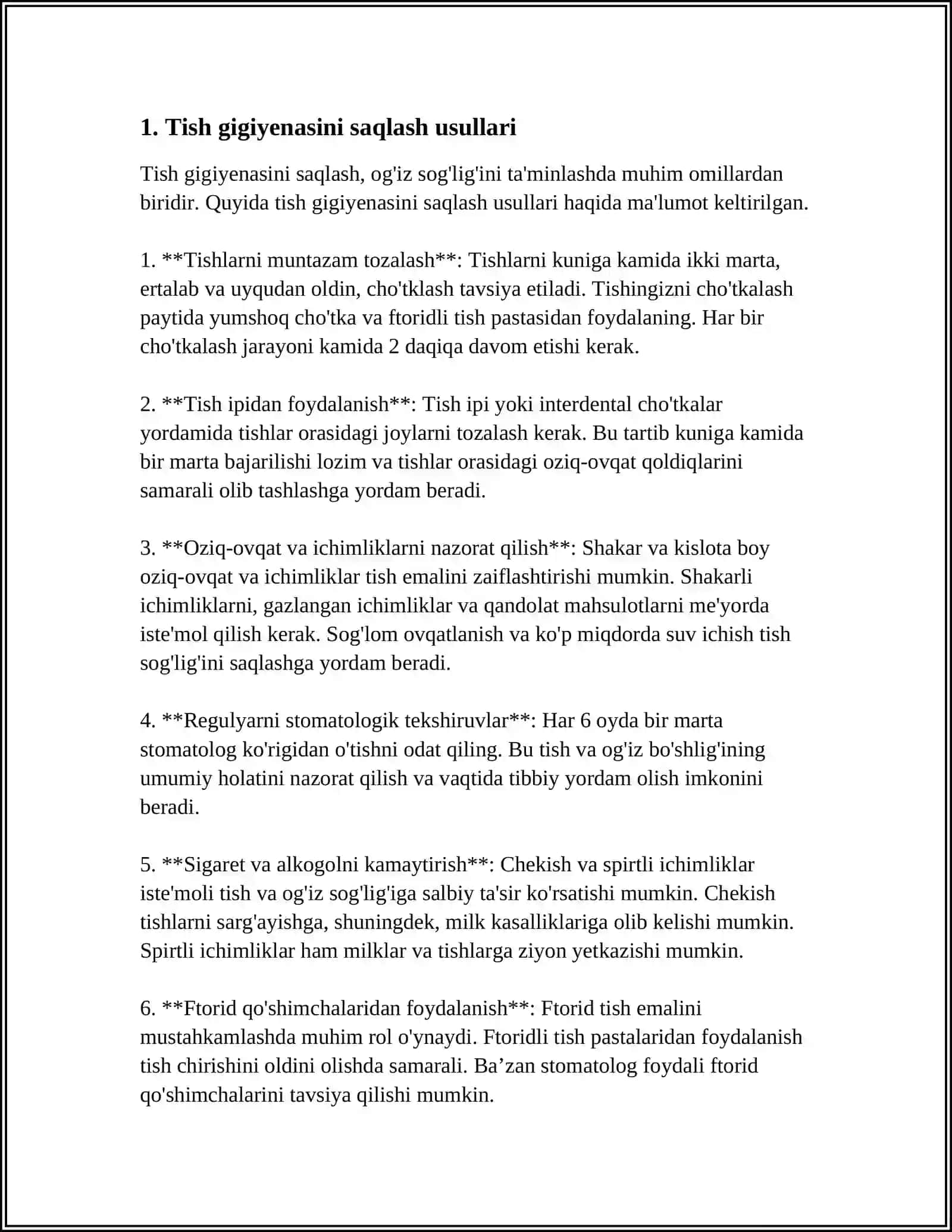 OGʻIZ BOʻSHLIGʻI PROFILAKTIK KOʻRIGINI OʻTKAZISH USSULLARI 4