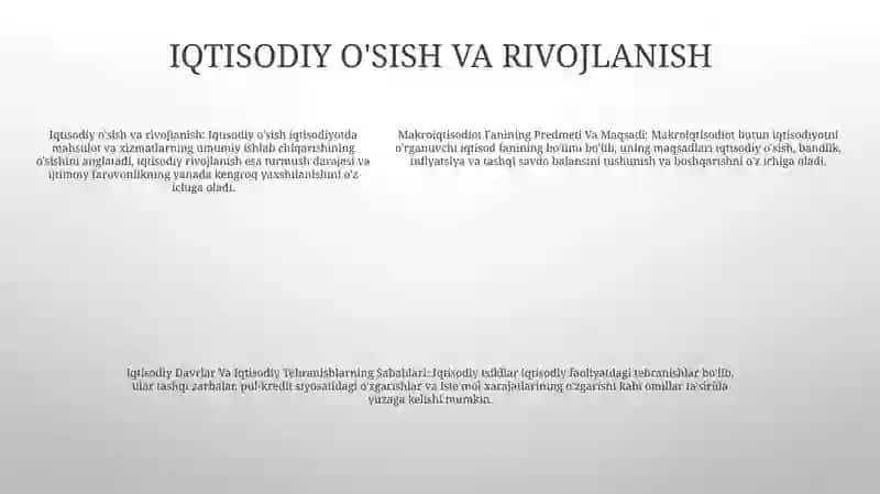 Makroiqtisodiyot Fanining Predmeti Va Maqsadi 4