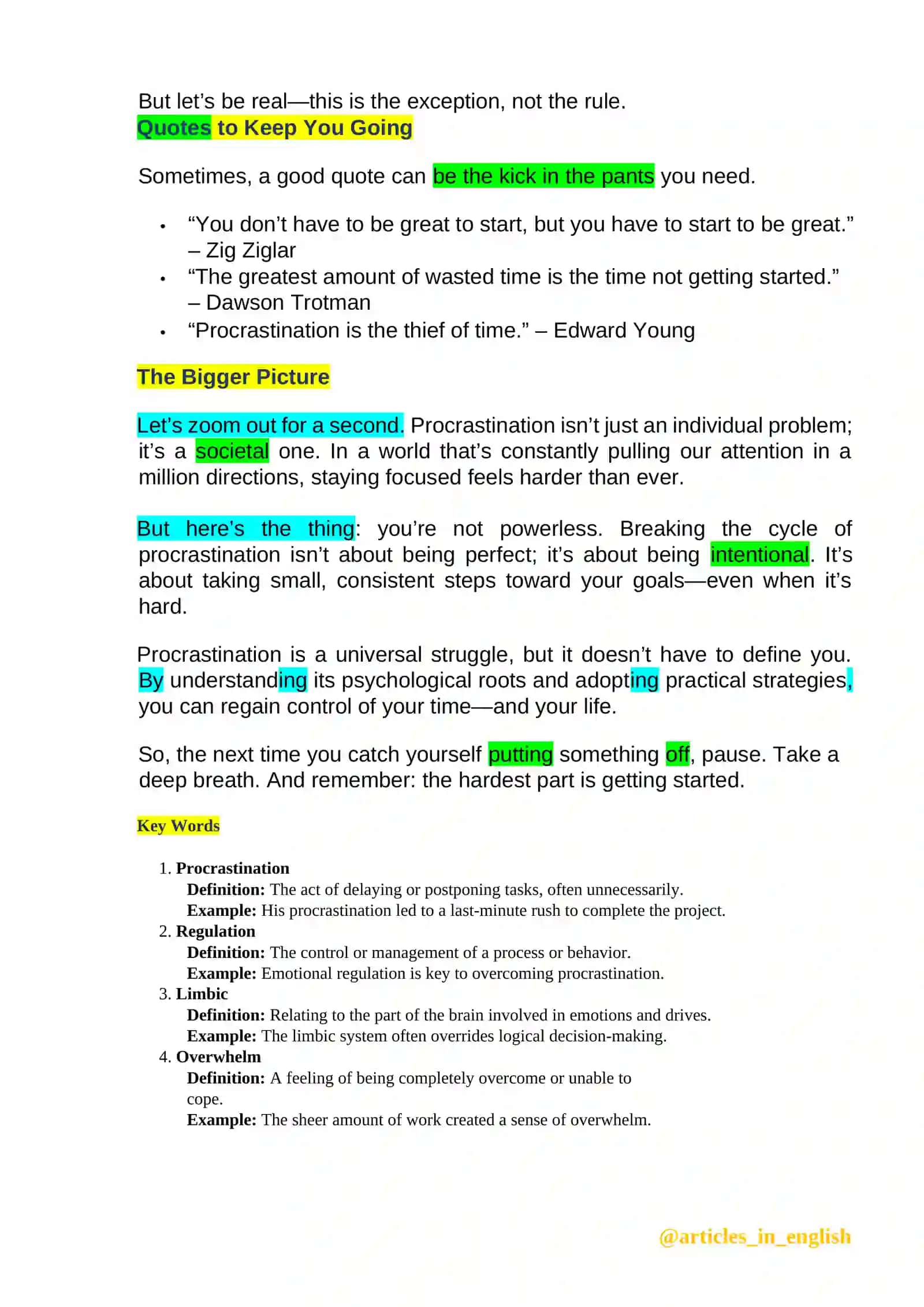 The Psychology of Procrastination: Breaking the Cycle 4
